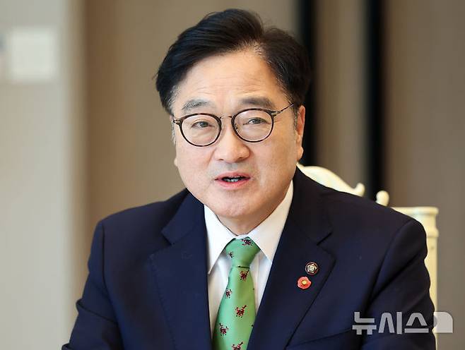 [서울=뉴시스] 고범준 기자 = 우원식 국회의장이 3일 서울 용산 대통령실 청사에서 열린 5부 요인 초청 오찬에서 발언하고 있다. (대통령실통신사진기자단) 2025.12.03. bjko@newsis.com