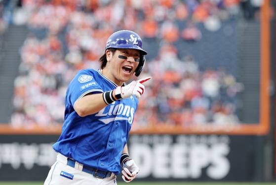 네 번째 FA 계약을 앞둔 삼성 강민호. 뉴스1