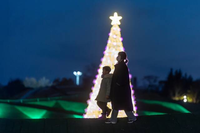 순천만국가정원 동문 입구를 시작으로, 호수정원 무대에 설치된 높이 13m의 대형트리는 관람객들의 발길을 멈춰 세우고 있다. 12월 바쁜 산타도 쉬어가는 산타가든’ 콘셉트로 준비된 순천만국가정원의 모습은 황홀함 속 겨울 마법에 빠진 듯 하다. 사진 제공=순천시