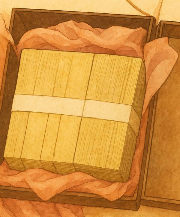 생성형 인공지능(AI) ‘챗지피티’에 현금 상자 사진을 보낸 뒤 재가공한 이미지.