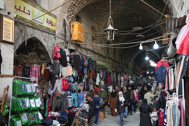 시리아 알레포 시장 (2025년 11월 29일)