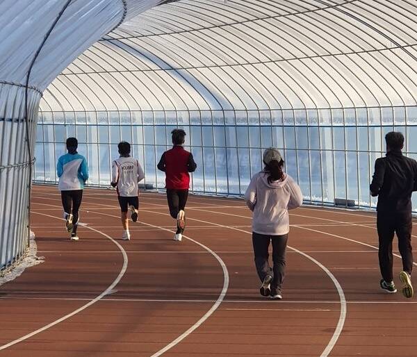 당진종합운동장 동계 비닐 터널 [당진시 제공]