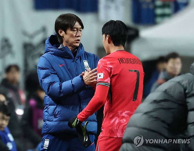 홍명보 감독과 손흥민 [연합뉴스 자료사진]