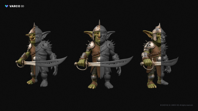 '바르코 3D'로 생성된 3D 에셋. NC AI 제공