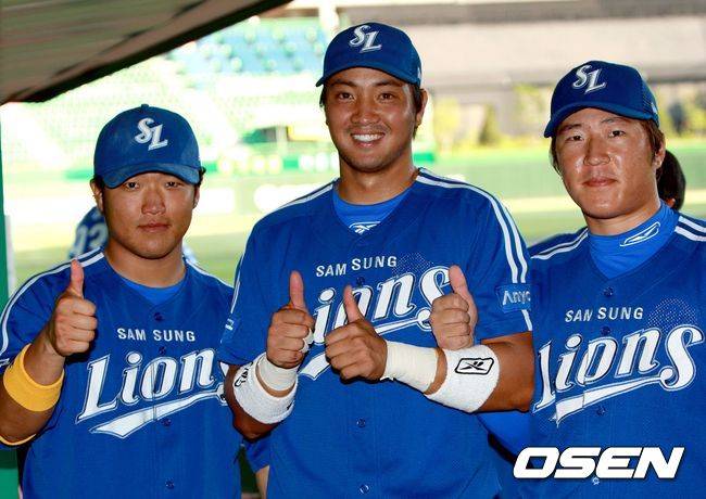 2008년 박석민, 채태인, 최형우 / 삼성 라이온즈 제공