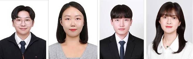 (왼쪽부터) 공동 제1저자 김상훈, 김지은, 주성진 고려대 의대 박사과정생, 공동교신저자 고려대 의대 융합의학교실 이현지 교수
