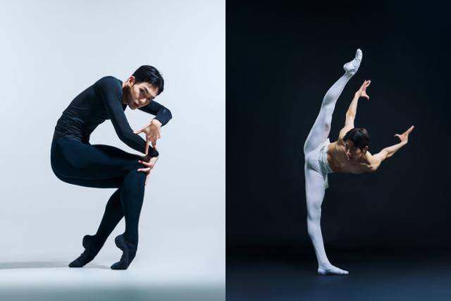 발레 갈라 '블랙 앤 화이트'의 강경호(왼쪽)와 김유찬. 마포문화재단 제공
