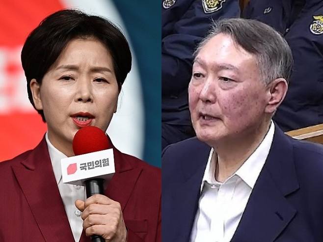 양향자 국민의힘 최고위원(왼쪽)과 윤석열 전 대통령 / 사진=연합뉴스