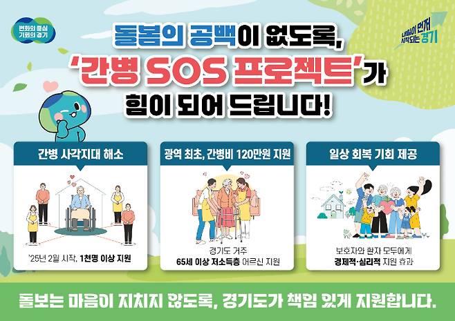 '간병 SOS 프로젝트' 홍보물. 경기도 제공