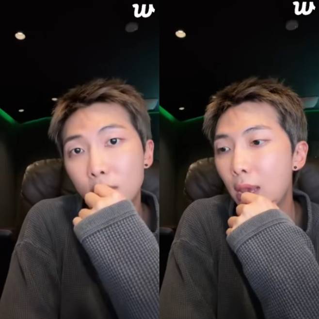 RM이 라이브 방송 중 팀 방향성 고민을 고백했다. 방탄소년단 위버스