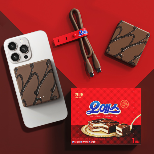 해태제과x미니덕트 오예스 맥세이프 보조배터리. 사진=미니덕트