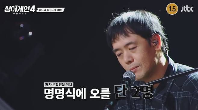 JTBC ‘싱어게인-무명가수전 시즌4’(이하 ‘싱어게인4’) 9회가 9일 방송되며 역대급 ‘죽음의 조’ 대결을 예고했다. TOP(톱) 10 진출 티켓은 단 4장뿐인 가운데, ‘싱어게인4’ 18호 김규리, 23호 산하, 26호 서도, 30호 다린, 44호 한성일, 59호 그윈 도라도, 65호 이오욱, 80호 김예찬으로 누구인지 정체가 밝혀졌다.