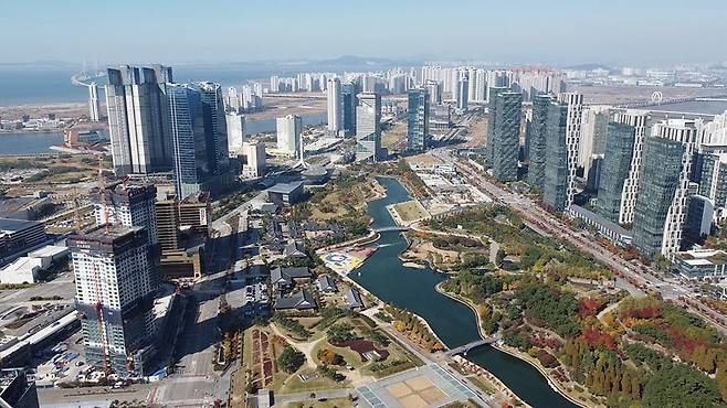 인천 송도신도시 전경. 한경DB