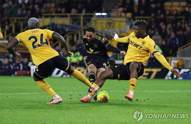 울버햄프턴과 맨유의 경기 모습 [AFP=연합뉴스]