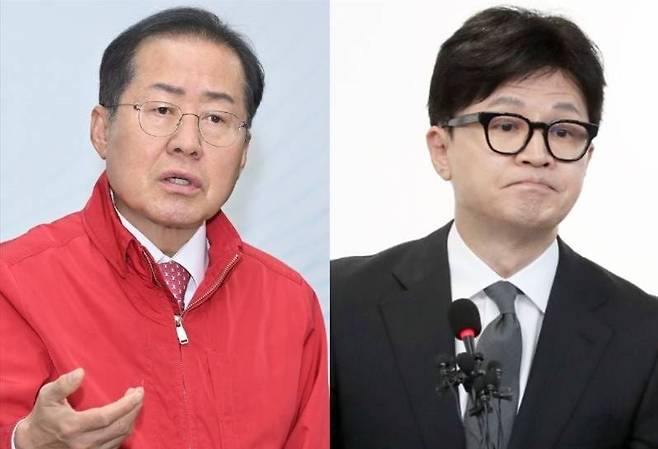 홍준표 전 대구시장, 한동훈 전 국민의힘 대표. / 사진=한경DB, 연합뉴스