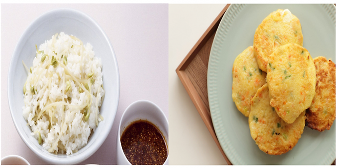 콩나물밥과 두부전. [테이스트 아틀라스 캡처]