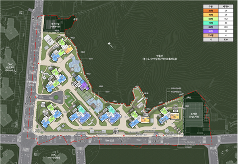수색8구역 재정비촉진지구 주택재개발 정비사업 단지 배치도. [서울시 제공]