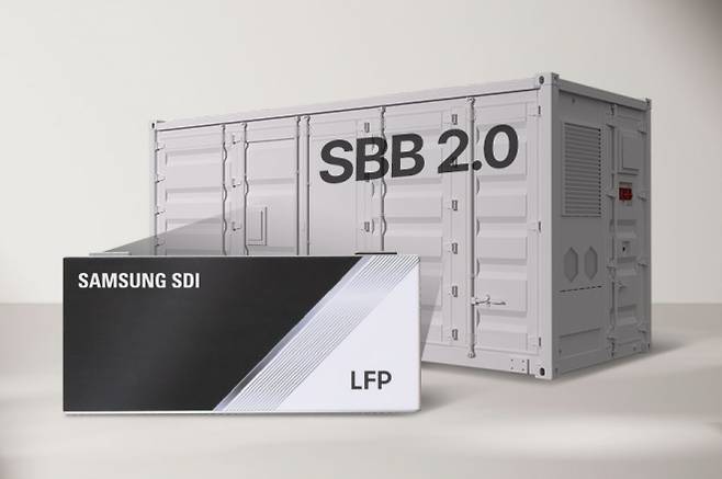 삼성SDI의 LFP배터리가 탑재된 ESS 제품 ‘SBB 2.0’. 삼성SDI 제공