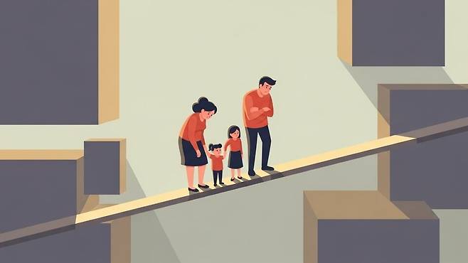 &nbsp;중산층으로 분류되는 소득 3분위(상위 40~60%) 가구의 소득증가율이 지난해 역대 최저치를 기록한 것으로 나타났다. &copy;ImageFX 제작