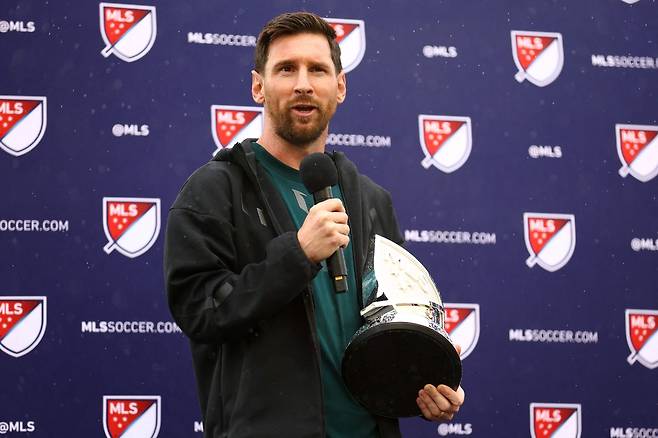 역대 최초로 MLS MVP 2연패를 차지한 리오넬 메시. AFP연합뉴스