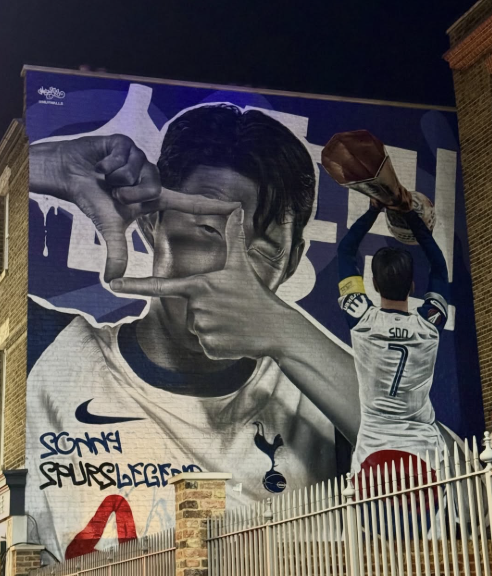 손흥민 벽화. 토트넘 홋스퍼
