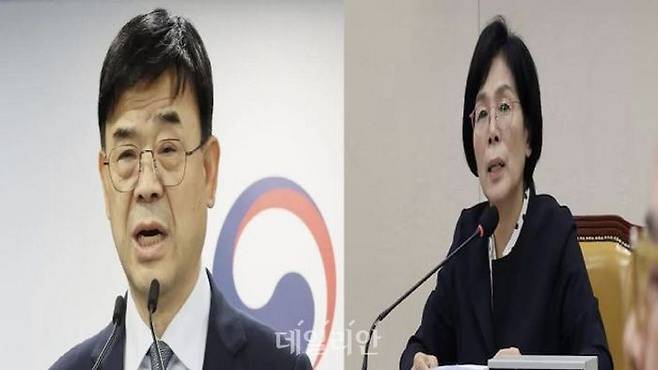 이상경 전 국토교통부 1차관과 더불어민주당 소속 최민희 국회 과학기술방통신위원장 ⓒ 데일리안 DB