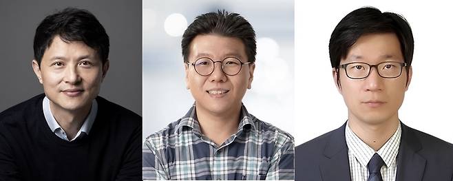 왼쪽부터 포스텍 용기중 교수, 포스텍 이동화 교수, KENTECH 김우열 교수