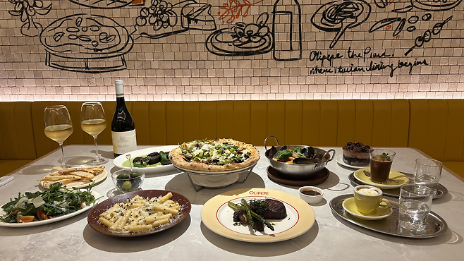 올리페페 대표 메뉴 모습. 박연수 기자