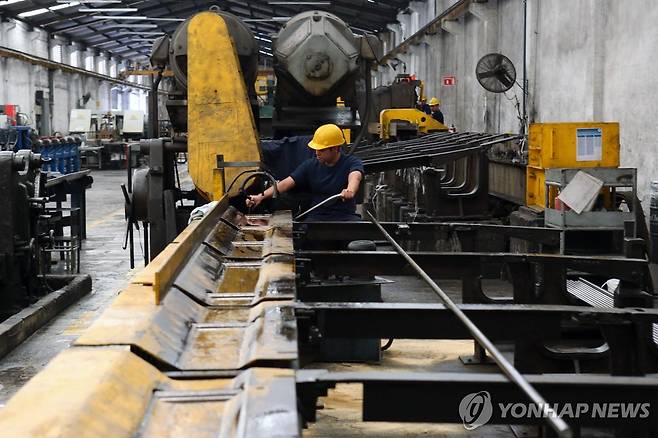 멕시코 철강 회사 노동자 [AFP 연합뉴스 자료사진. 재판매 및 DB 금지]