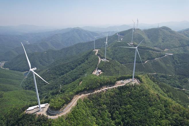 풍백 육상풍력 발전단지 전경. / 한국서부발전 제공