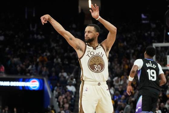미국프로농구(NBA) 골든스테이트 워리어스팀의 스테픈 커리(37). AP=연합뉴스