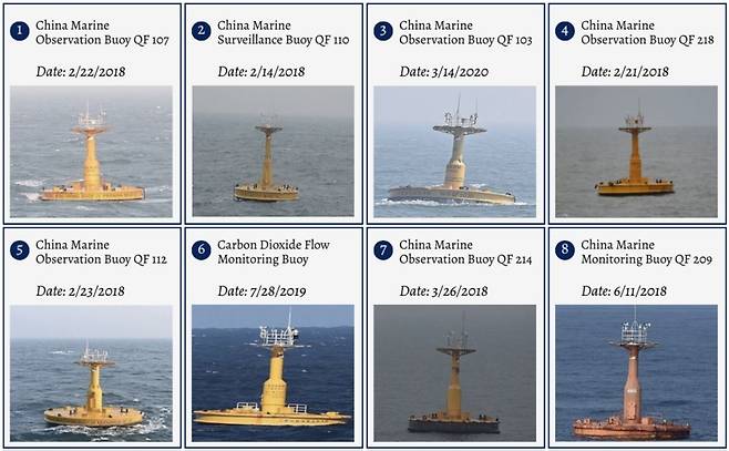 A screen grab of the Center for Strategic and International Studies' report on China's structures in West Sea