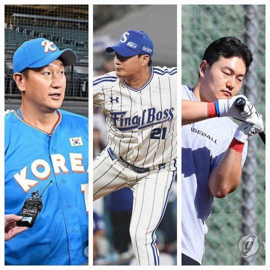 왼쪽부터 이대호, 오승환, 최지만