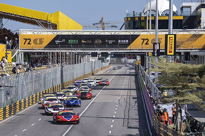 마카오 FIA GT 월드컵 스타트 장면. 사진: 정인성 작가(@웨이브진)