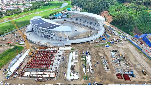 내년도 준공을 앞두고 있는 광주종합운동장으로 오포지역의 대표적 체육시설이다. /광주시 제공