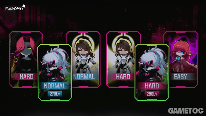 카이의 난이도 배치&nbsp;(사진=메이플스토리 유튜브)