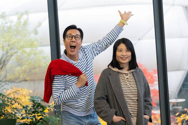 '코미디 25년 동지' 김영철과 황선영 작가. 박시몬 기자