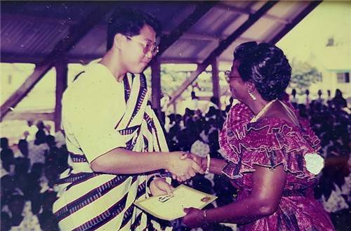 가나 중학교 졸업식 때 최고조  [최고조 주한 가나대사 제공. 재판매 및 DB 금지]