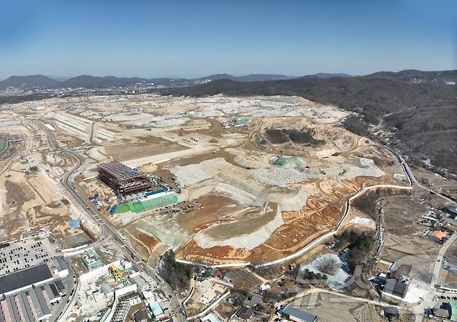 SK하이닉스 용인 반도체 클러스터 1기 팹 건설 현장(SK하이닉스 뉴스룸) ⓒ News1 최동현 기자