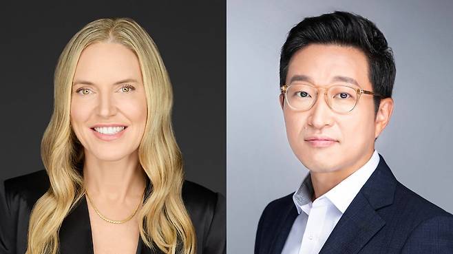 휴젤의 캐리 스트롬(Carrie Strom) 글로벌 최고경영자(CEO)와 장두현 한국 CEO. /휴젤
