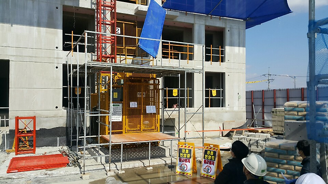 지난 2020년 추락 사고가 발생한 김포마송 아파트 건설공사 현장. 건설공사 안전관리 종합정보망