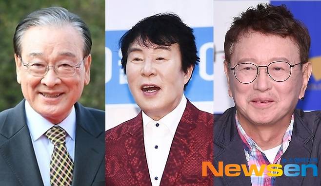 故 이순재, 송대관, 전유성(왼쪽부터) / 사진=뉴스엔DB