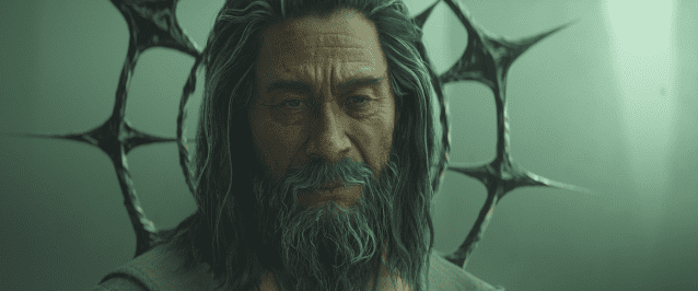 거짓 구원자 행세를 하고 있는 메피스토. 아카라트의 몸을 입고 있다.