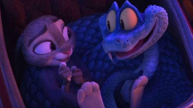 영화 주토피아 2에서 등장하는 주인공 주디(왼쪽)과 게리. [엑스(X·옛 트위터) 캡처]