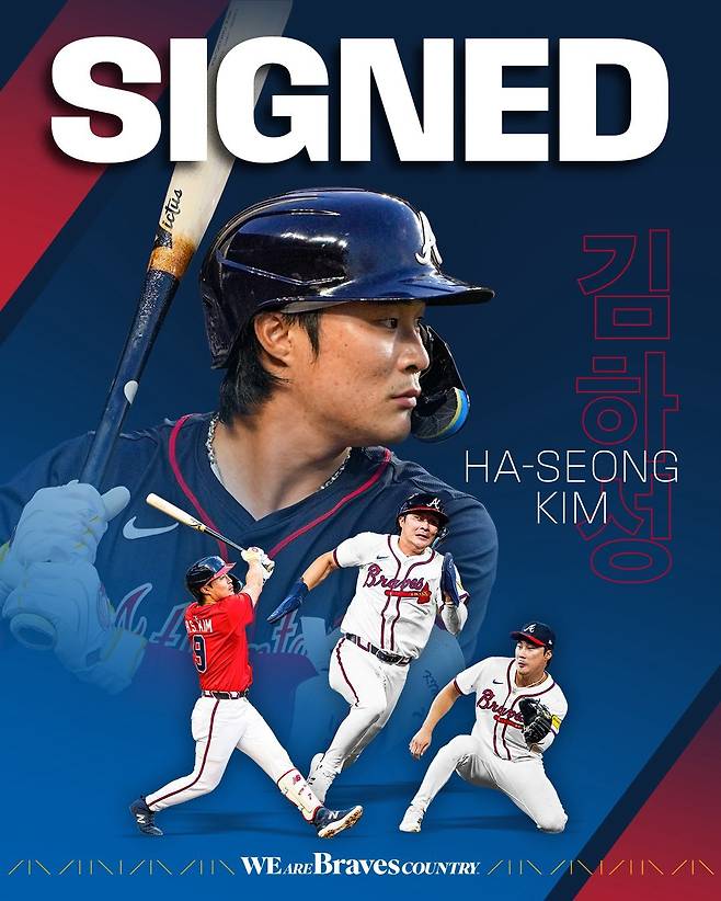 김하성은 16일(한국시간) 원소속팀 애틀랜타와 1년 2000만 달러 규모의 재계약을 체결했다. 그는 공수주서 팀에 보탬이 되리라 많은 기대를 받고 있다. 사진출처｜애틀랜타 브레이브스 공식 SNS