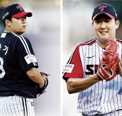 송승기(왼쪽), 손주영. LG 트윈스 제공