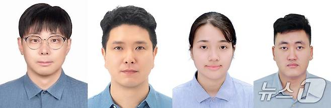 좌측부터 UNIST 김태환 교수, POSTECH 고성안 교수, UNIST 투 프엉 응우옌(Thu Phuong Nguyen) 연구원, POSTECH 득 엠 응우옌(Duc M.Nguyen) 연구원.(UNIST 제공. 재판매 및 DB금지)/뉴스1