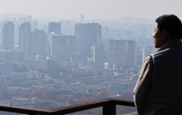 지난 1일 서울 남산에서 바라본 아파트 단지의 모습.  /사진=연합뉴스