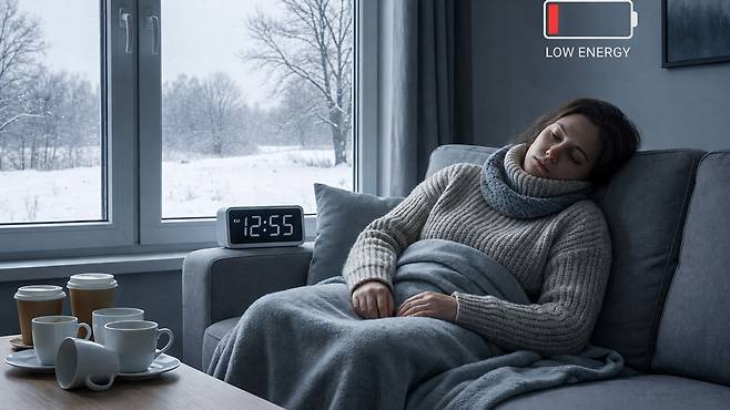 추운 겨울에는 에너지 소모가 가속화 된다｜출처: Gemini 생성