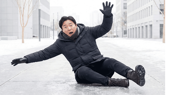 낙상 시 통증이 심하면 무리하지 않고 119나 주변의 도움을 받아 병원을 방문해야 한다｜출처: 클립아트코리아